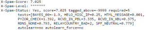 SpamAssassin Erkennungsrate verbessern, Test DNSBL